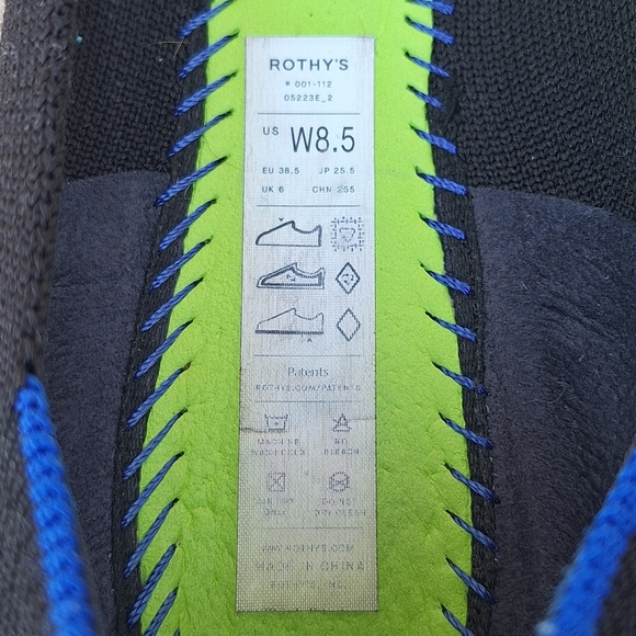 Rothys The Flat Birdseye Round Toe Shoes Black - Picture 5 of 7